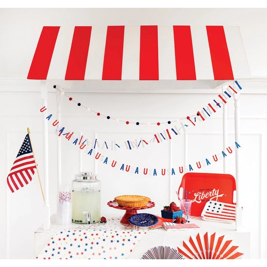 Stars and Stripes Ticker Tape Mini Banner Set