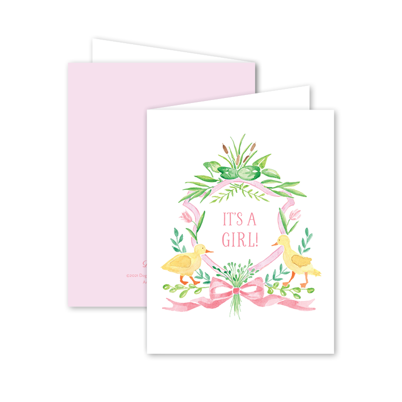 it's a girl baby card