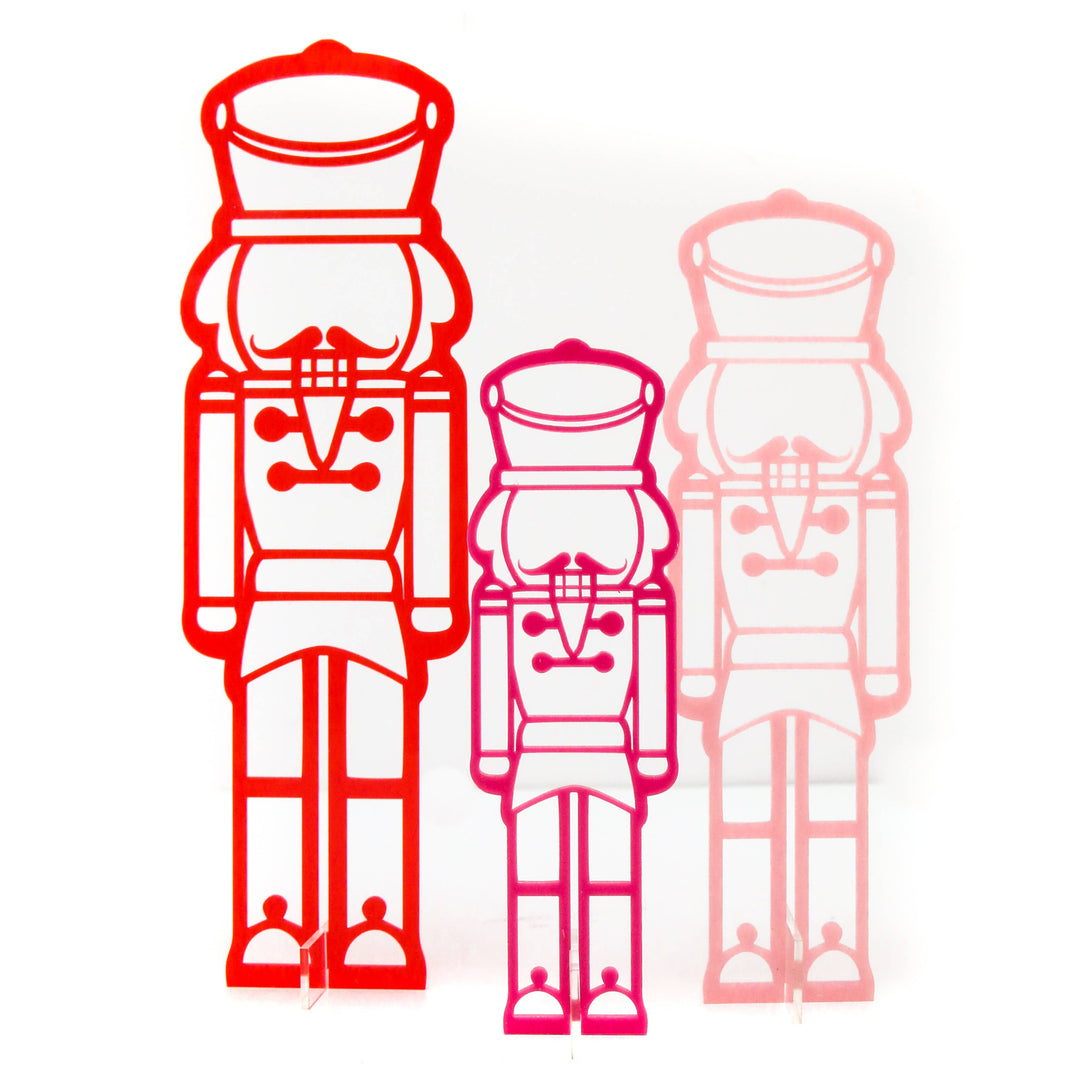 Red and Pink Acrylic Nutcracker Sets