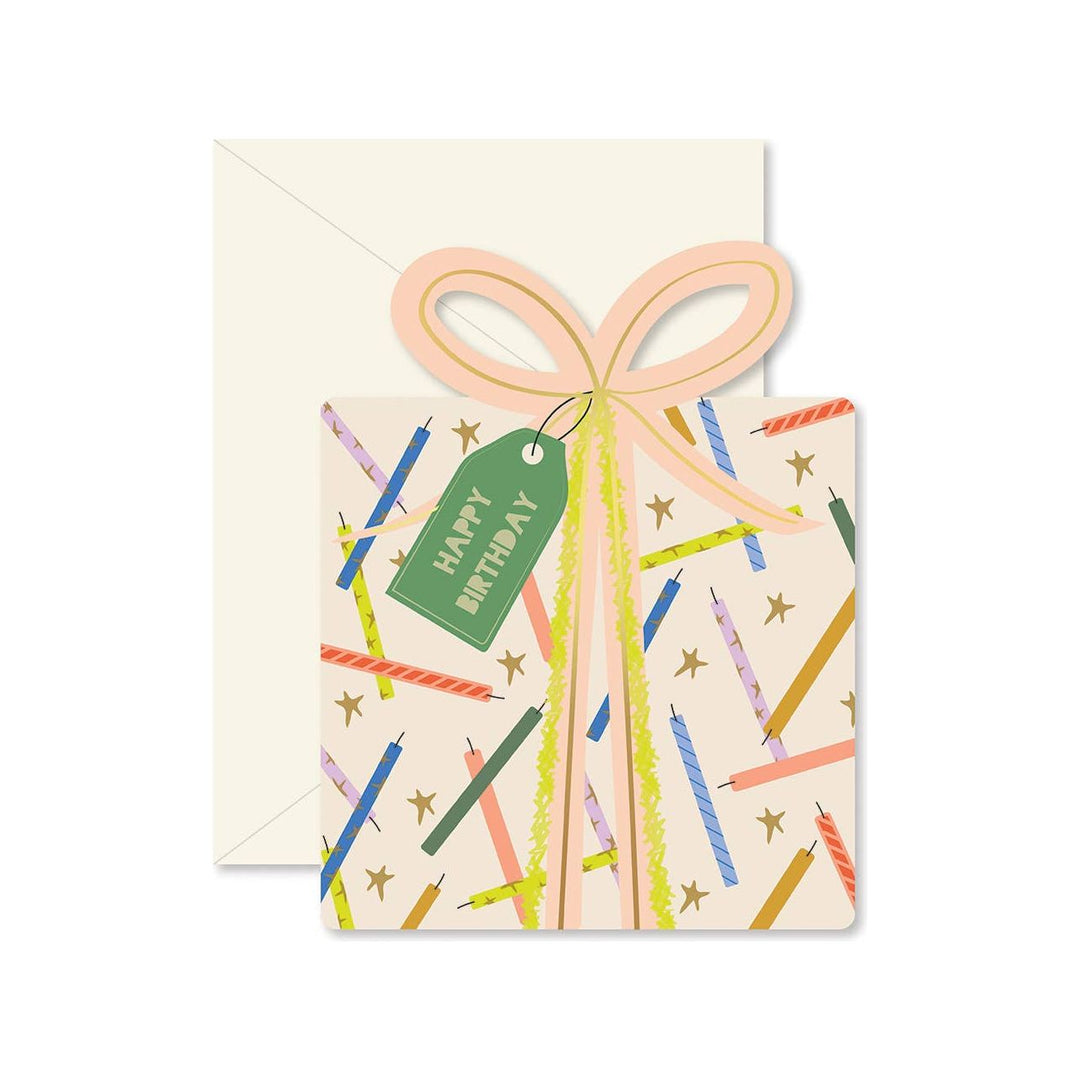 Birthday Gift Star Candles Greeting Card