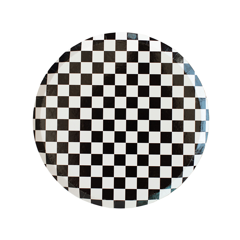 The Classic Checkered Dessert Plates