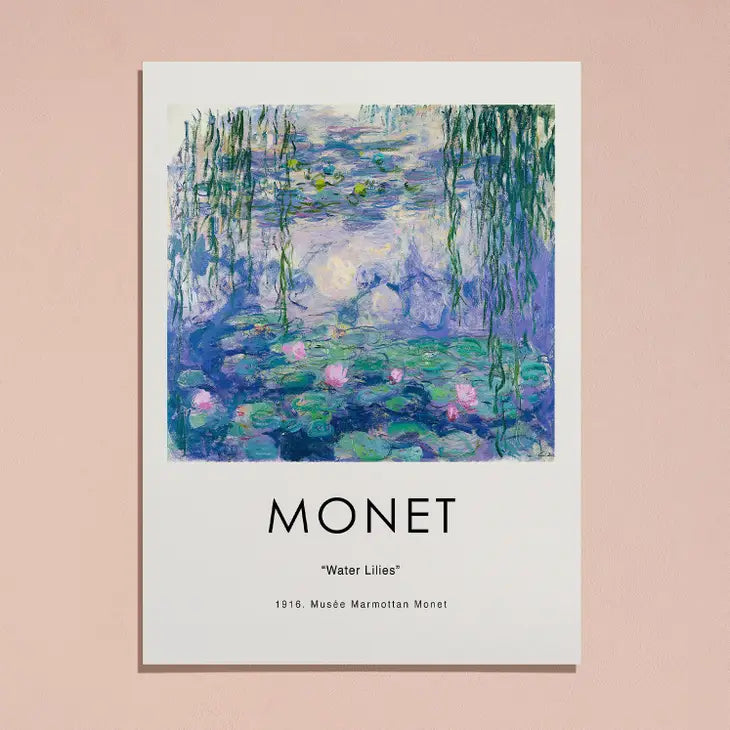 Monet Water Lilies 1916 Vintage Print