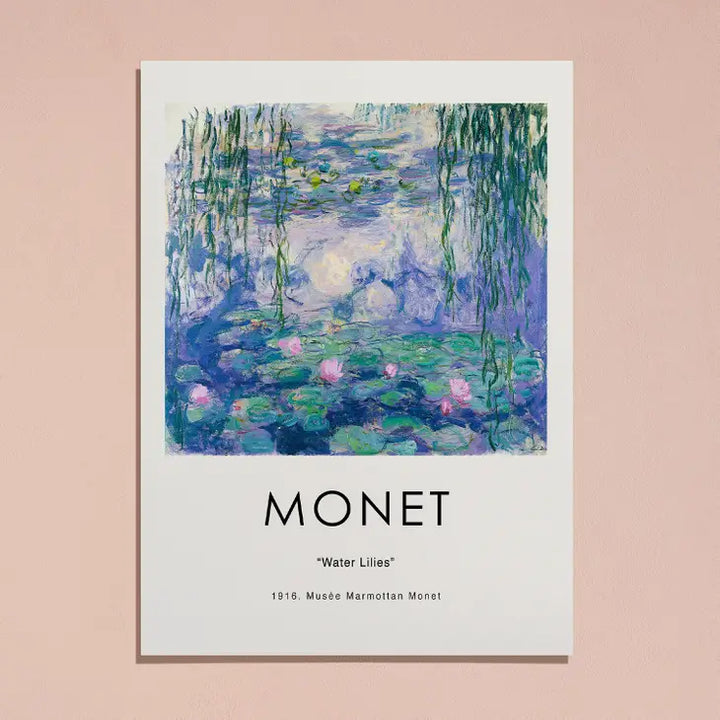Monet Water Lilies 1916 Vintage Print