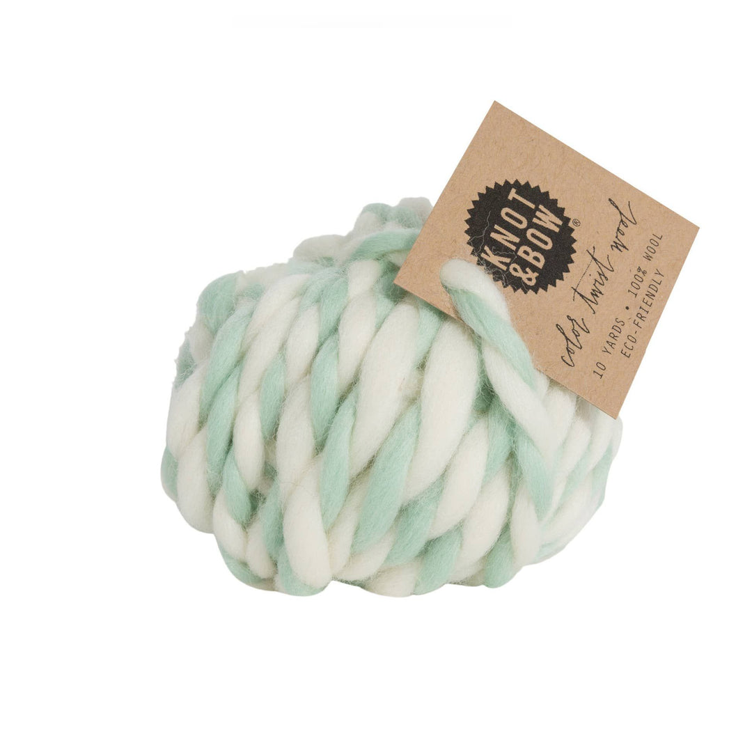 Mint Color Twist Wool Ball