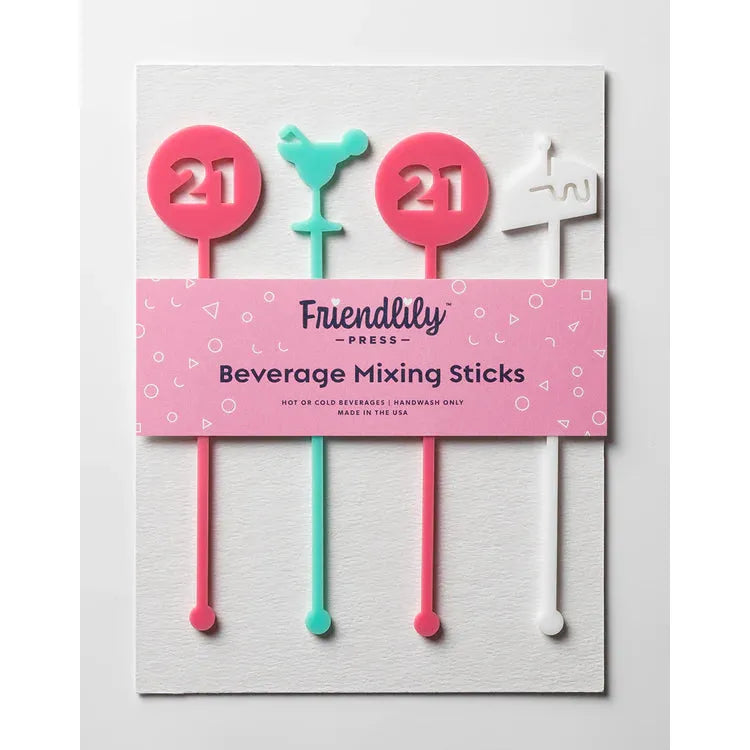 21st Birthday Drink Stirrers