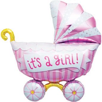 Baby Girl Stroller Balloon