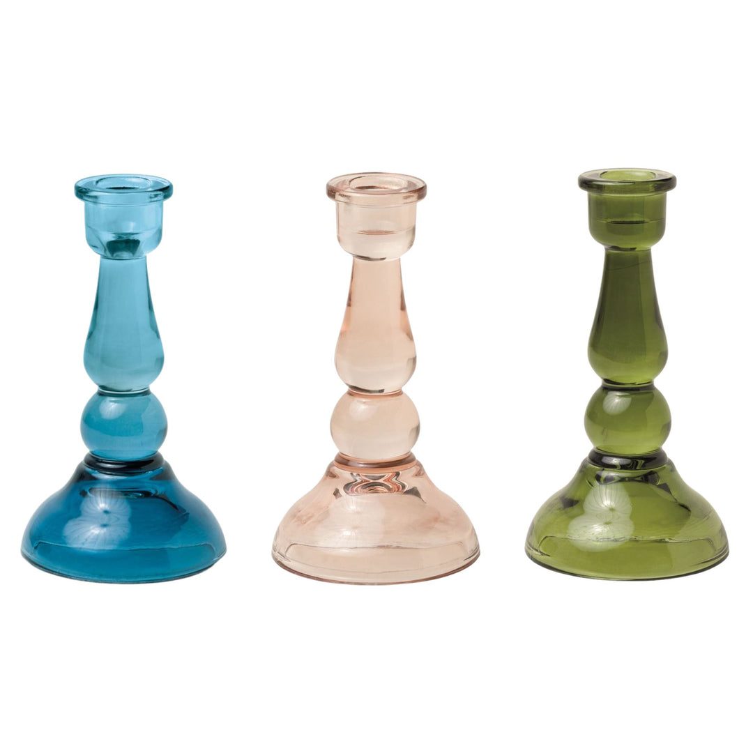 Tall Glass Taper Holder