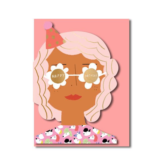 Party Girl Shaped Birthday Card