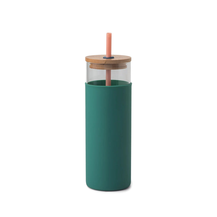 Colorblock Tumbler with Straw
