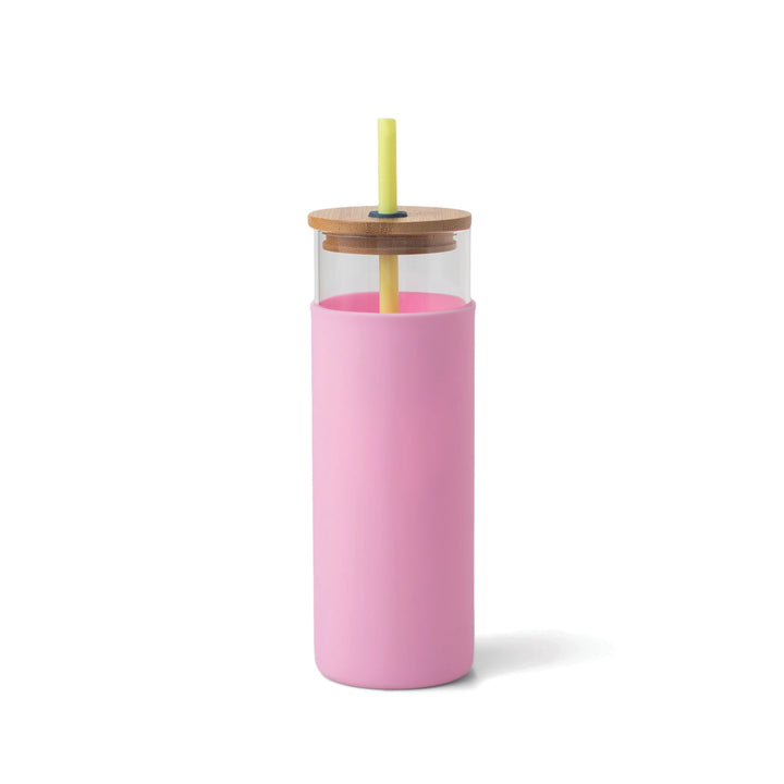 Colorblock Tumbler with Straw