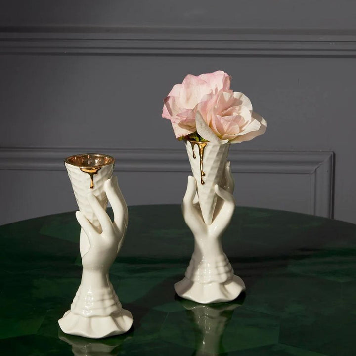 Gilded I-Scream Vase
