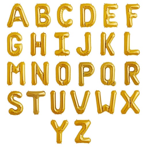 Bronze Gold Letter Balloons (Air-Filled)