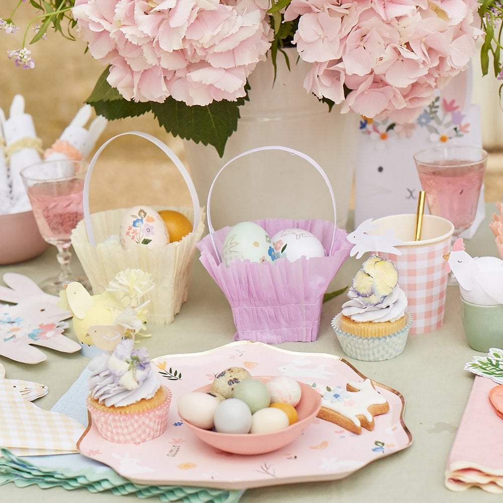 Pastel Crepe Easter Baskets