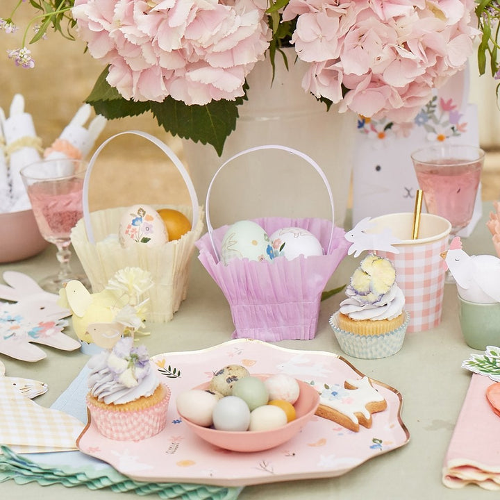 Pastel Crepe Easter Baskets
