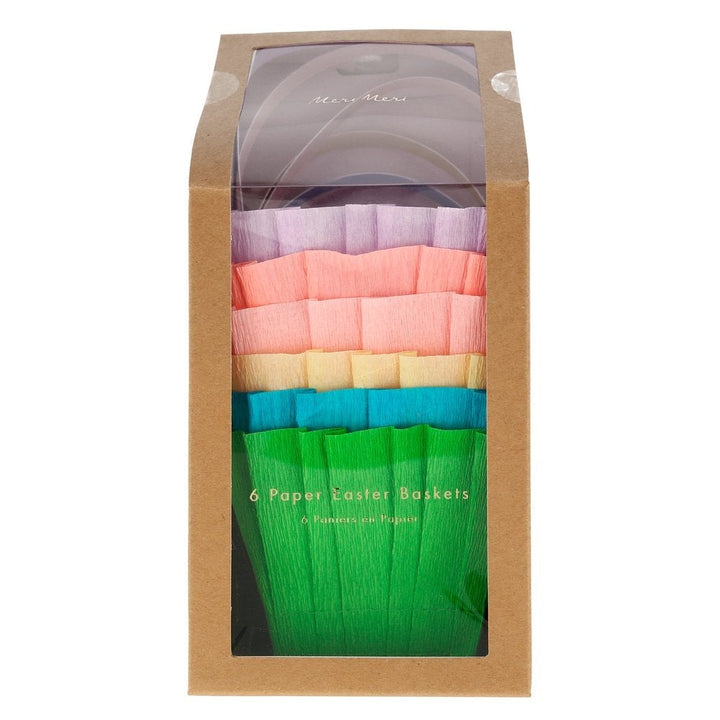 Pastel Crepe Easter Baskets