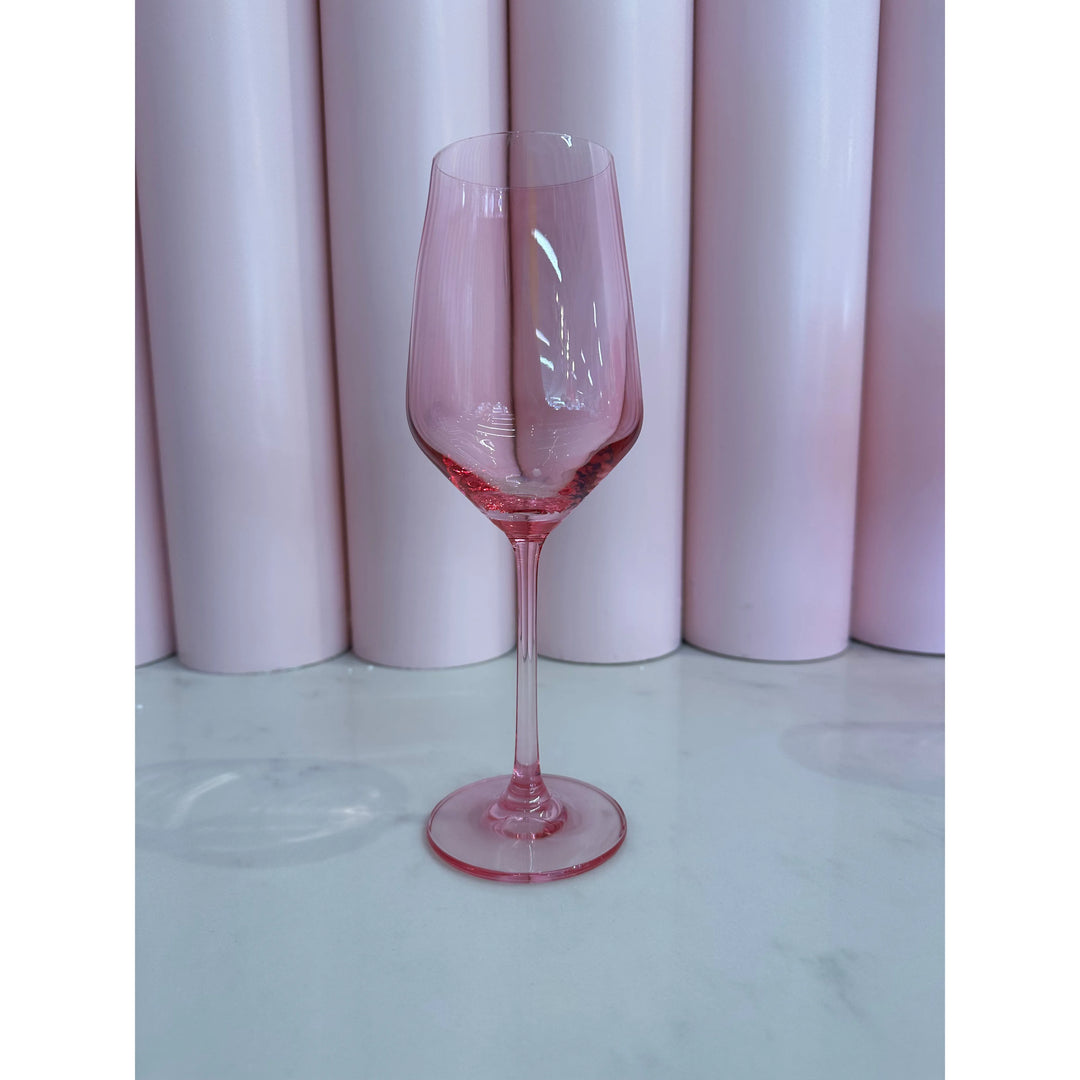 Pink Wine Glass