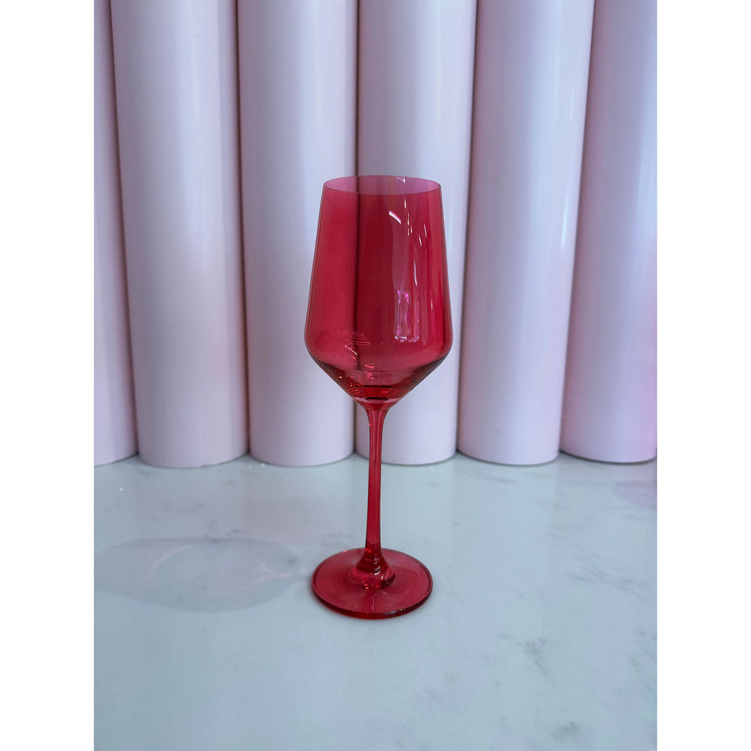 Pink Wine Glass