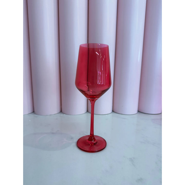 Pink Wine Glass
