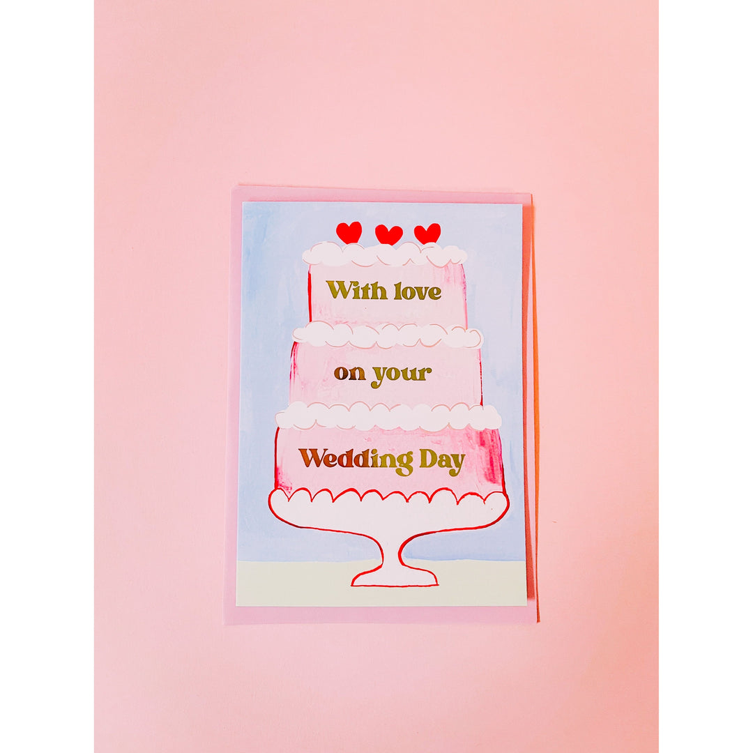 Wedding Cake Pink Card