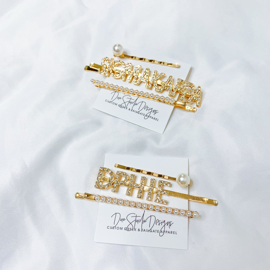 Pledged The Best Greek Hair Clips (Pearls)