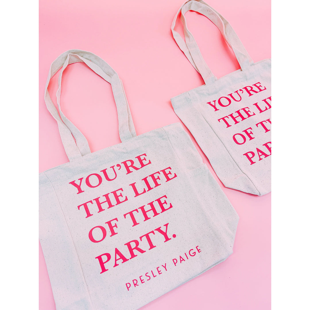 party canvas tote