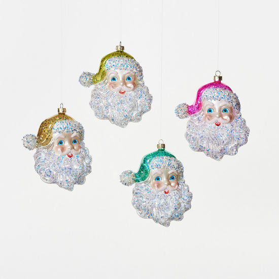 Colorful Cheerful Santa Ornament