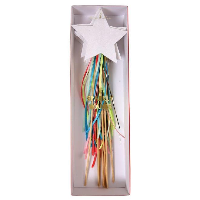 Sparkly Star Ribbon Wand Set