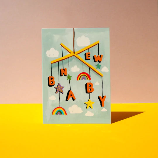 New Baby Mobile Card