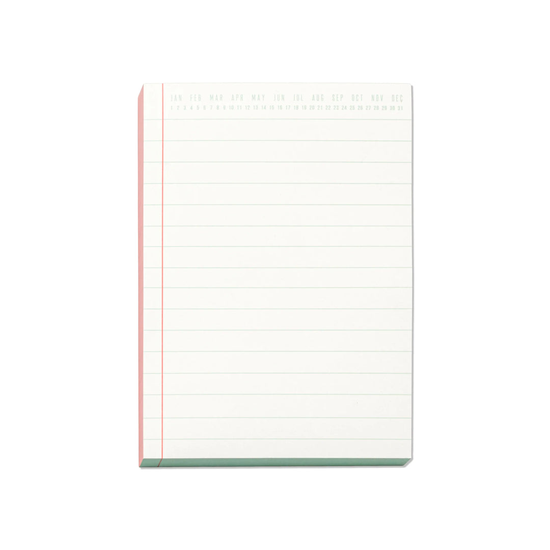 Coral & Blue Colorblock Notepad