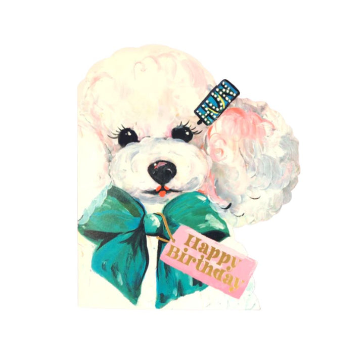 Poodle Shaped Card