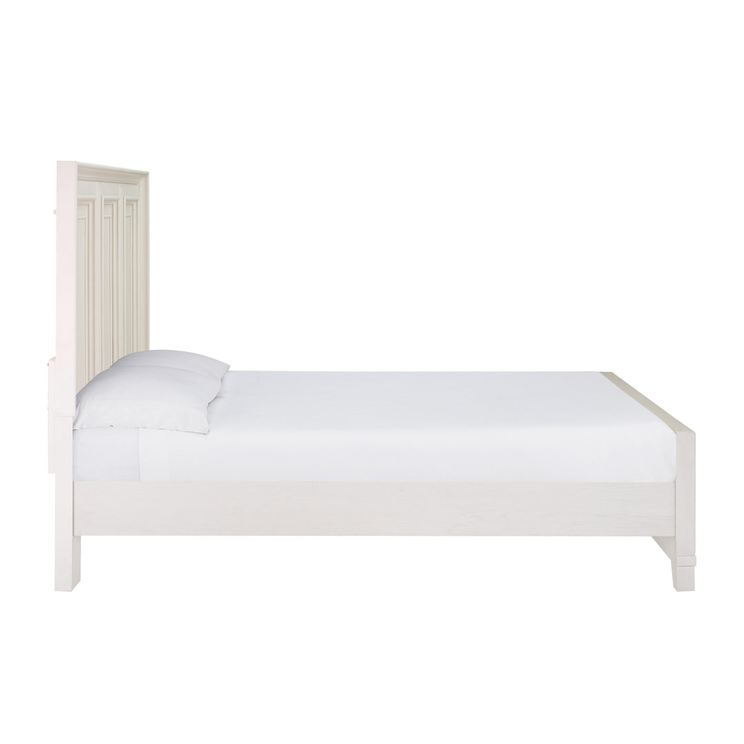 Montauk Weathered White Queen Panel Bed