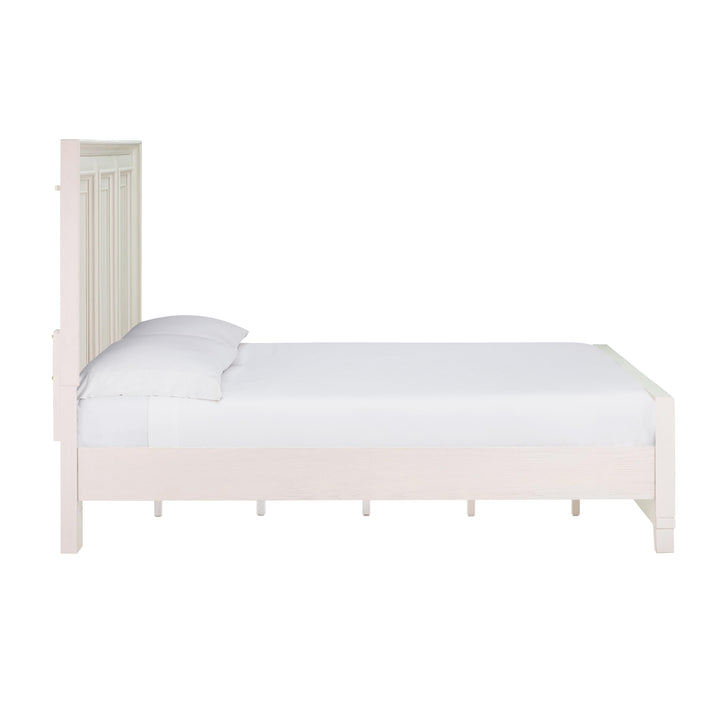 Montauk Weathered White King Panel Bed