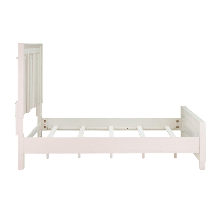 Montauk Weathered White King Panel Bed