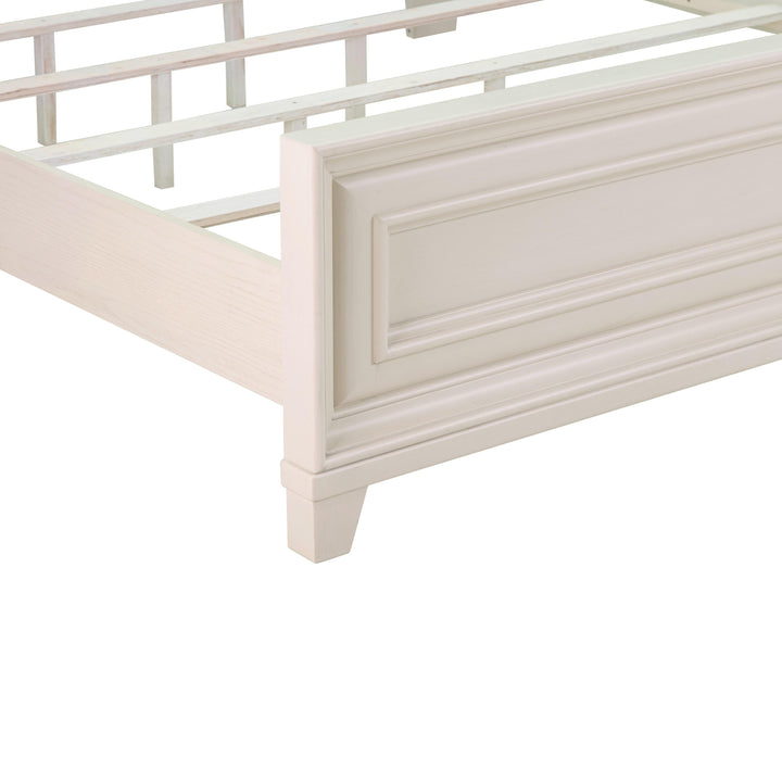 Montauk Weathered White King Panel Bed