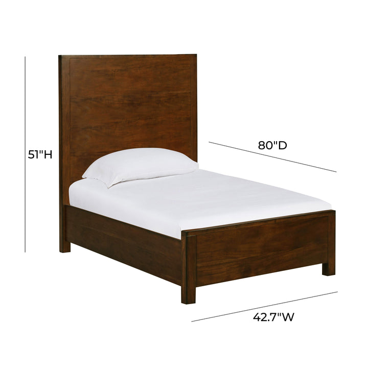 Asheville Vintage Umber Wooden Twin Bed