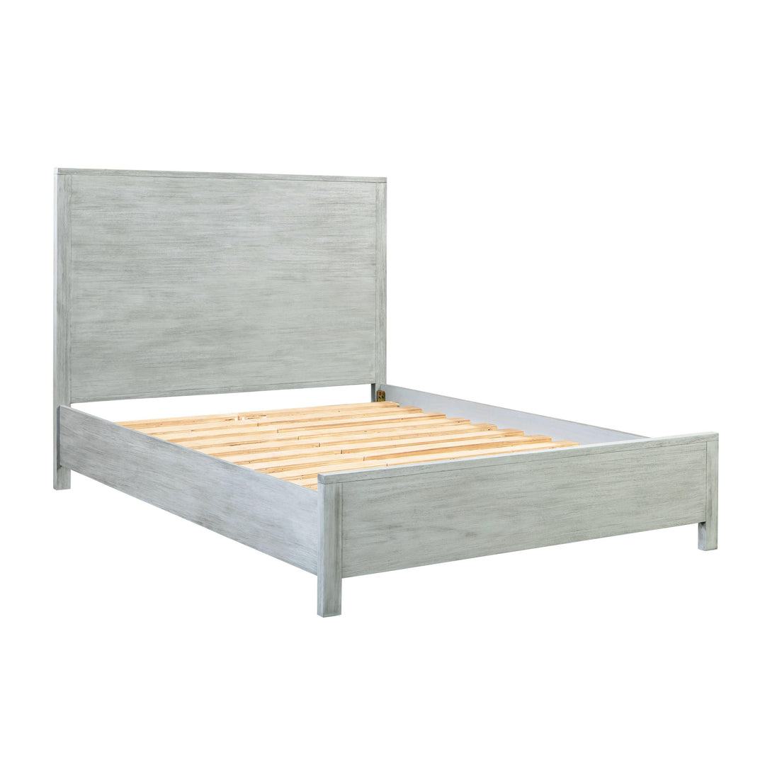 Asheville Grey Washed Wooden Queen Bed