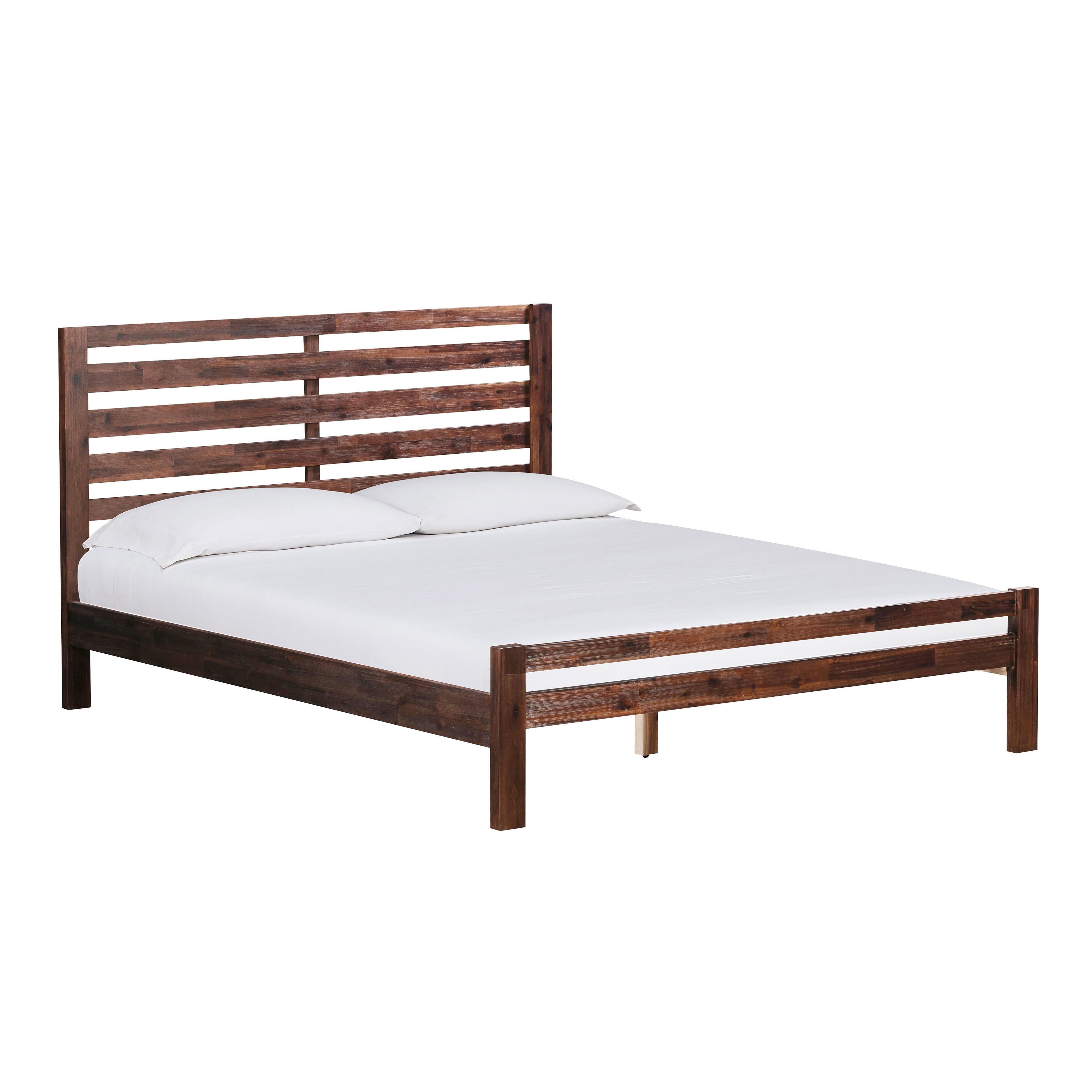 Andy Wooden Queen Bed in Walnut Presley Paige
