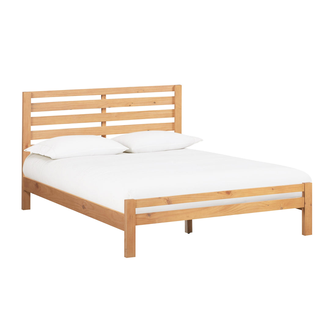 Andy Wooden King Bed in Oak