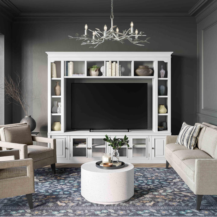 Virginia White Entertainment Center for TVs up to 75"