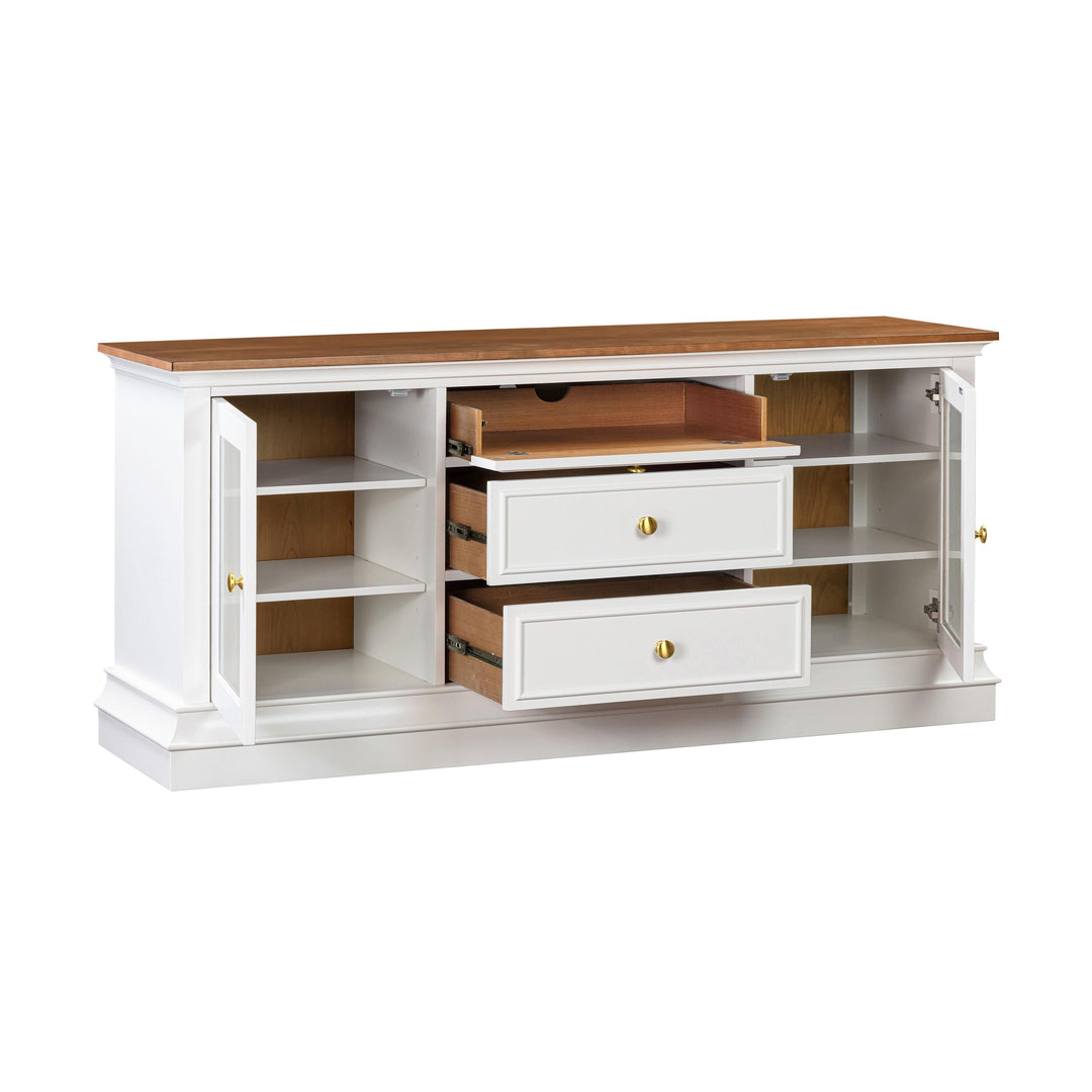 Hudson White Entertainment Console