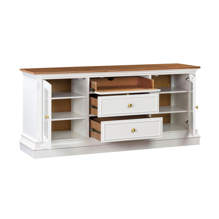 Hudson White Entertainment Console