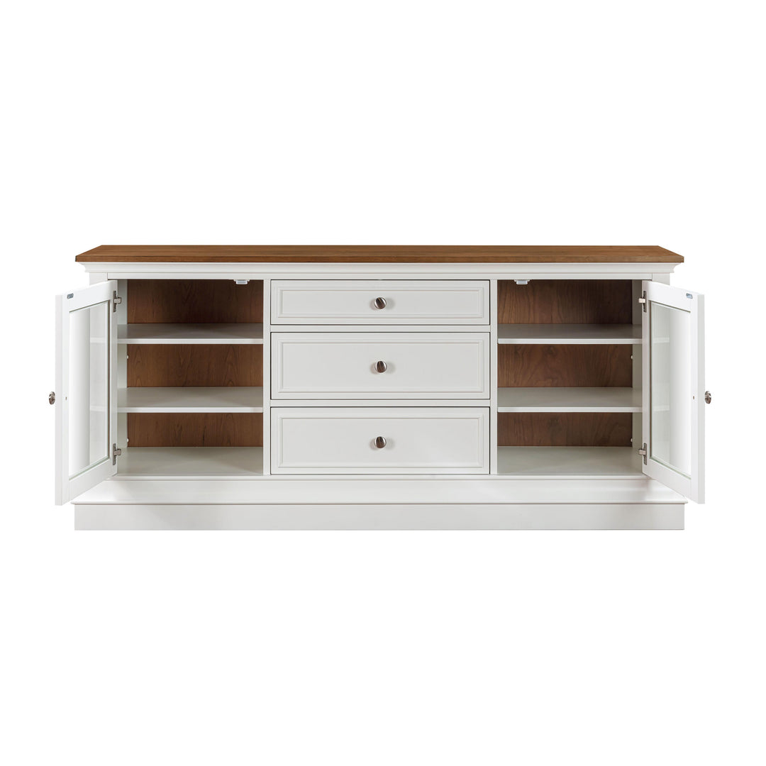 Hudson White Entertainment Console