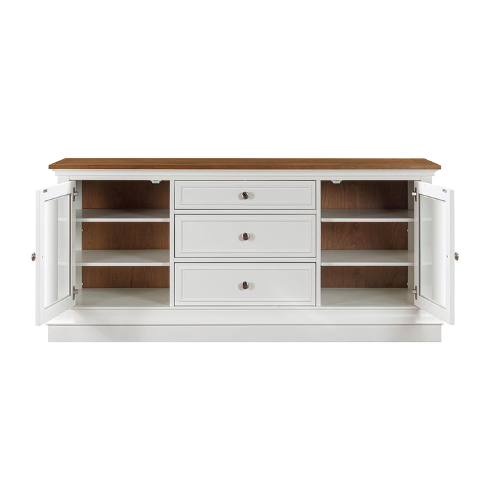 Hudson White Entertainment Console