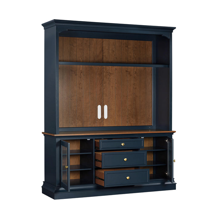 Hudson Blue Entertainment Center for TVs up to 70"