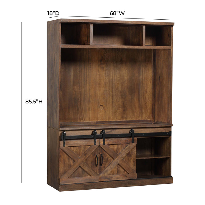 Dawson Rustic Brown Entertainment Center