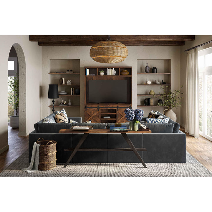 Dawson Rustic Brown Entertainment Center