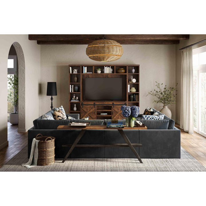 Dawson Rustic Brown Entertainment Wall