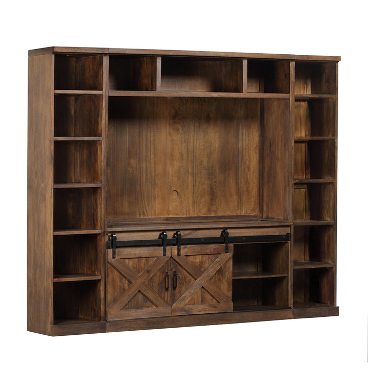 Dawson Rustic Brown Entertainment Wall