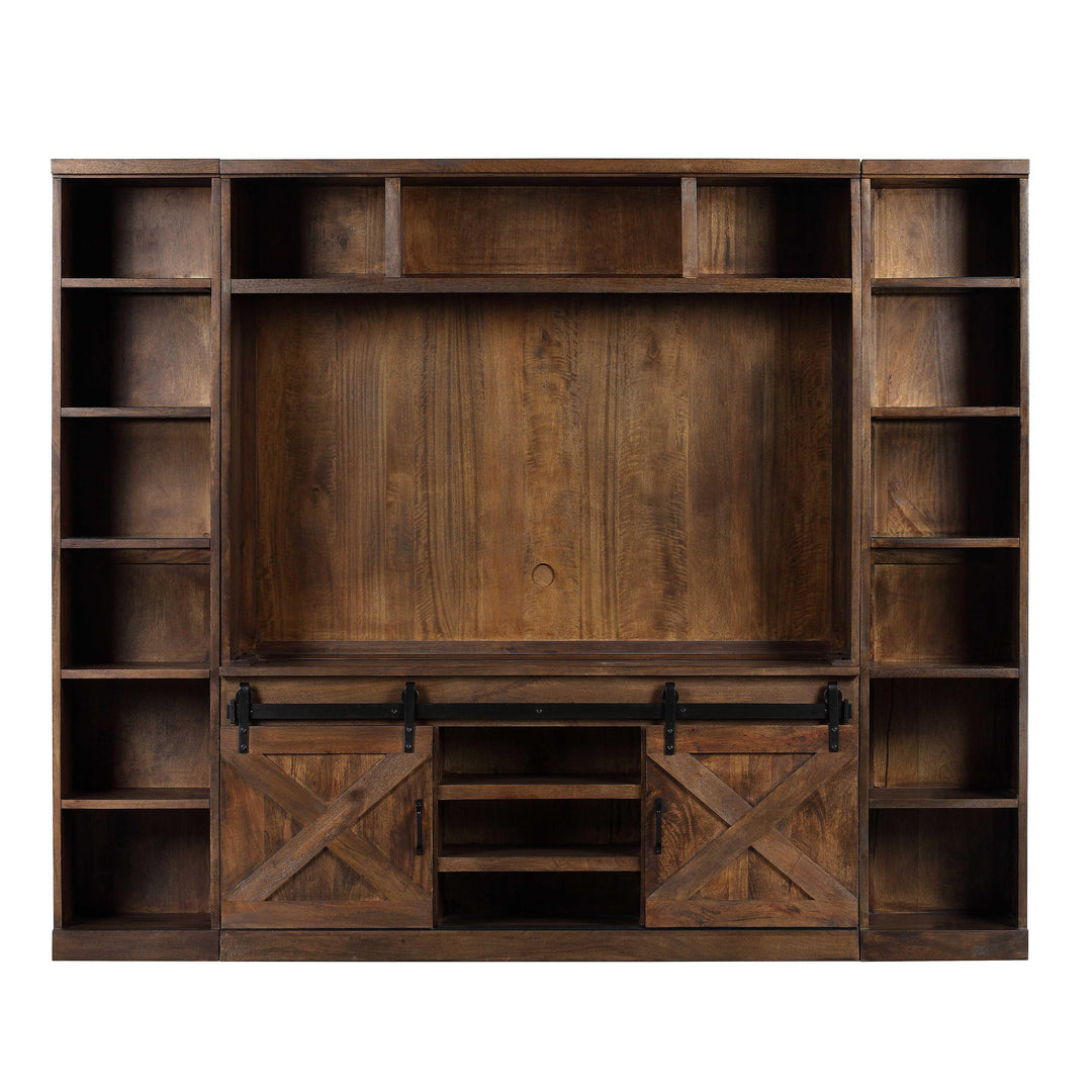 Dawson Rustic Brown Entertainment Wall