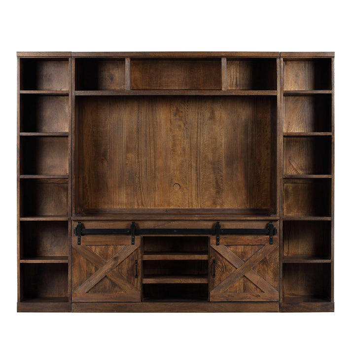 Dawson Rustic Brown Entertainment Wall